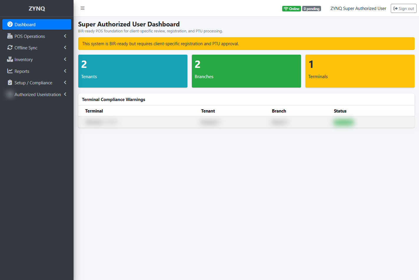 Sanitized ZYNQ dashboard